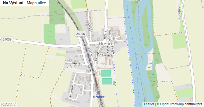 Na Výsluní - mapa ulice