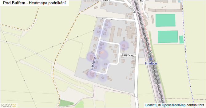 Pod Bulfem - mapa podnikání