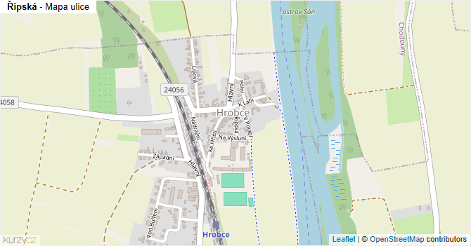 Řipská - mapa ulice