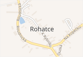 Rohatce v obci Hrobce - mapa části obce