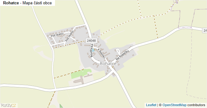 Rohatce - mapa části obce