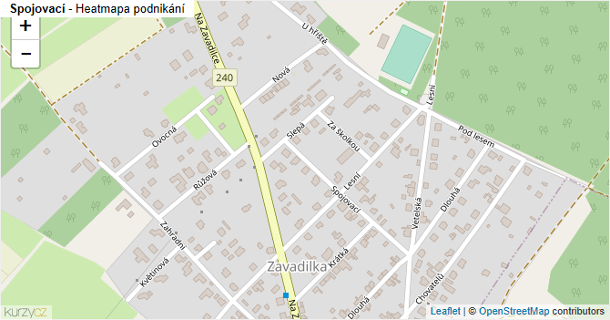 Spojovací - mapa podnikání