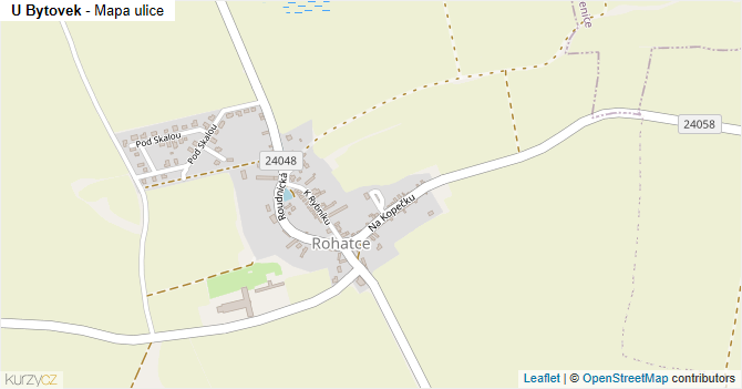 U Bytovek - mapa ulice