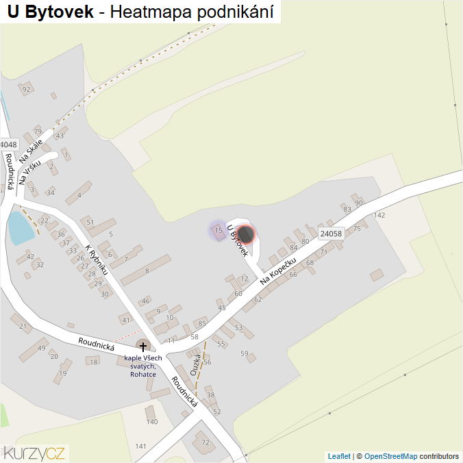 Mapa U Bytovek - Firmy v ulici.