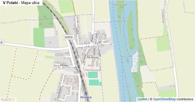 V Polabí - mapa ulice
