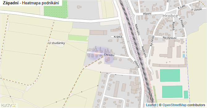 Západní - mapa podnikání