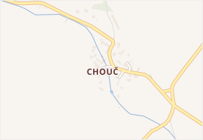 Chouč v obci Hrobčice - mapa části obce