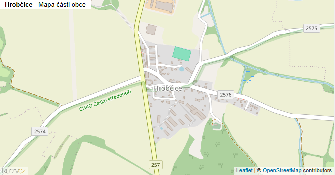 Hrobčice - mapa části obce