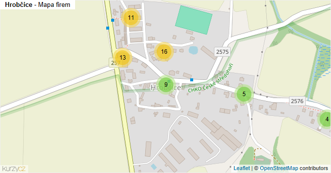 Hrobčice - mapa firem
