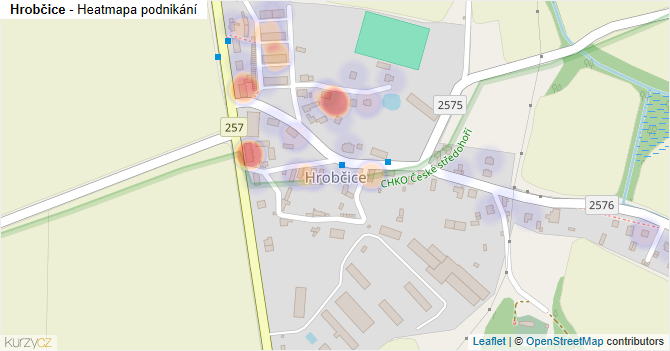 Hrobčice - mapa podnikání