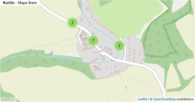 Kučlín - mapa firem