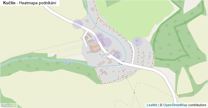 Kučlín - mapa podnikání