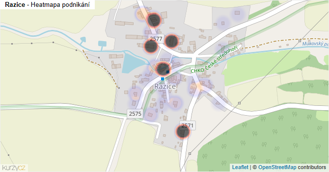 Razice - mapa podnikání