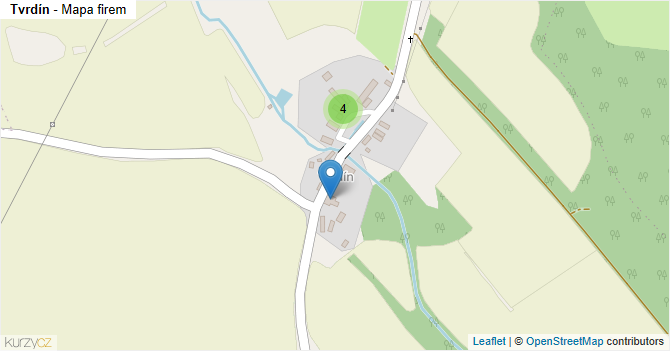 Tvrdín - mapa firem