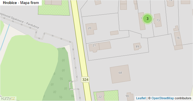 Hrobice - mapa firem