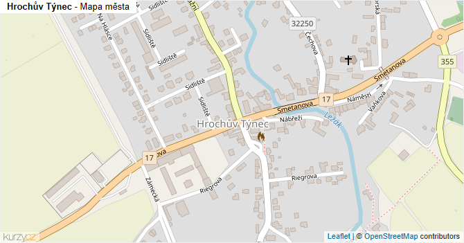 Hrochův Týnec - mapa města