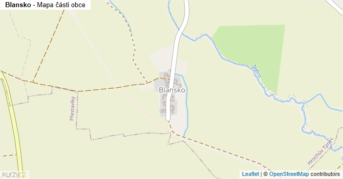 Blansko - mapa části obce