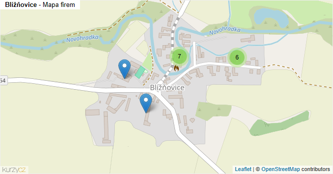 Blížňovice - mapa firem