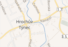 Nábřeží v obci Hrochův Týnec - mapa ulice