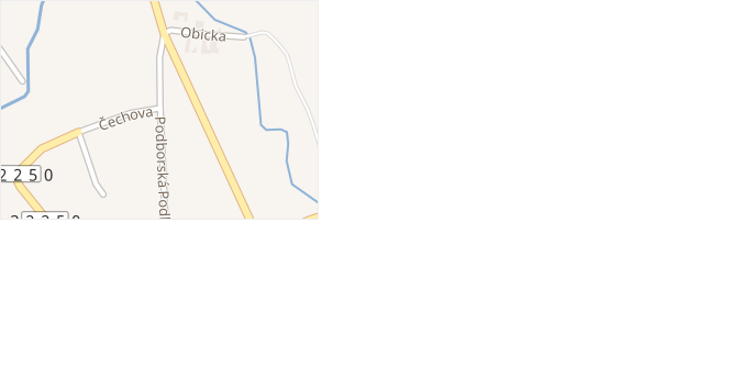 Podborská v obci Hrochův Týnec - mapa ulice