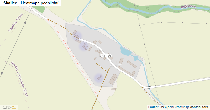 Skalice - mapa podnikání