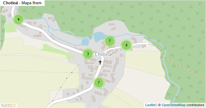 Chotiná - mapa firem