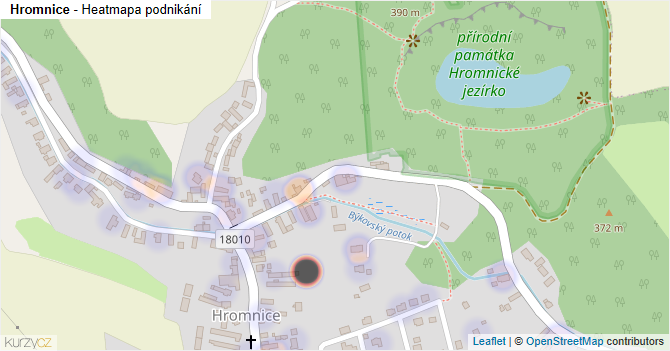 Hromnice - mapa podnikání
