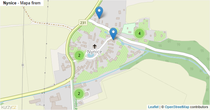 Nynice - mapa firem