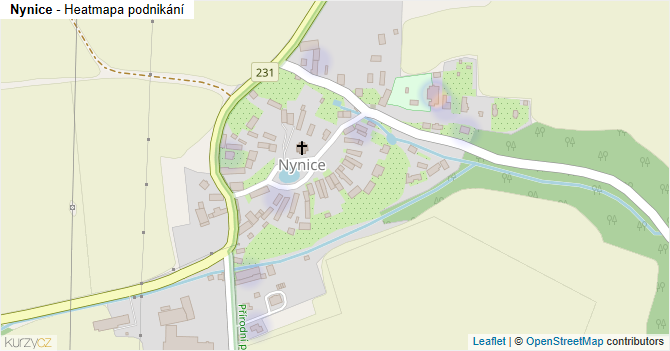 Nynice - mapa podnikání