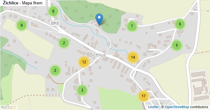 Žichlice - mapa firem