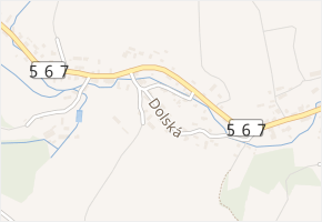Dolská v obci Hronov - mapa ulice