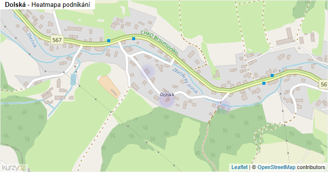 Dolská - mapa podnikání