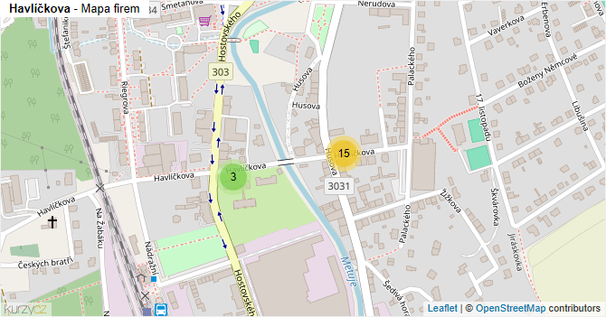 Havlíčkova - mapa firem