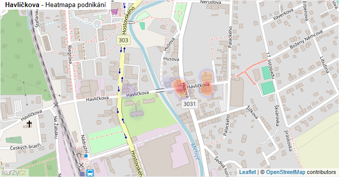 Havlíčkova - mapa podnikání