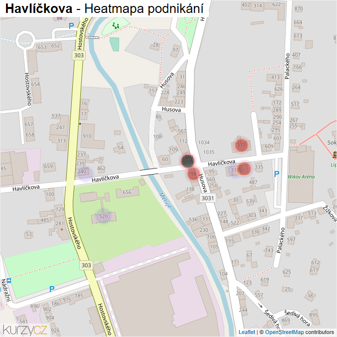 Mapa Havlíčkova - Firmy v ulici.