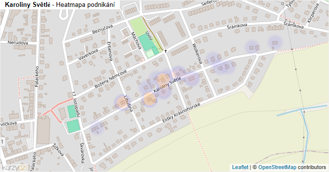 Karoliny Světlé - mapa podnikání