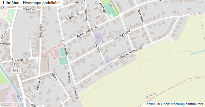 Libušina - mapa podnikání