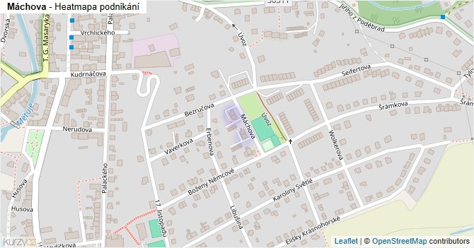 Máchova - mapa podnikání