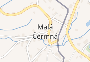 Malá Čermná v obci Hronov - mapa části obce
