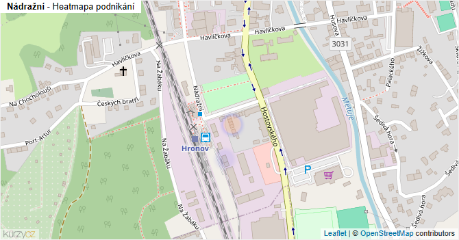 Nádražní - mapa podnikání