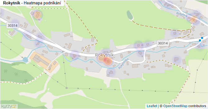 Rokytník - mapa podnikání
