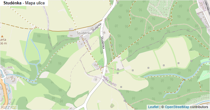 Studénka - mapa ulice