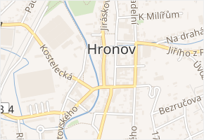T. G. Masaryka v obci Hronov - mapa ulice