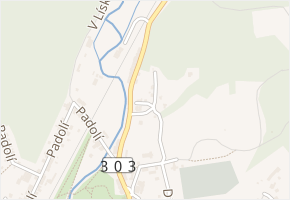Vyšehrad v obci Hronov - mapa ulice