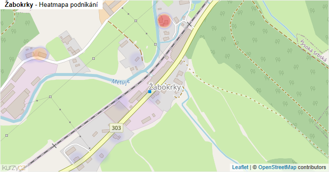 Žabokrky - mapa podnikání