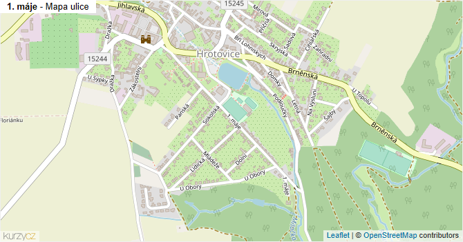 1. máje - mapa ulice