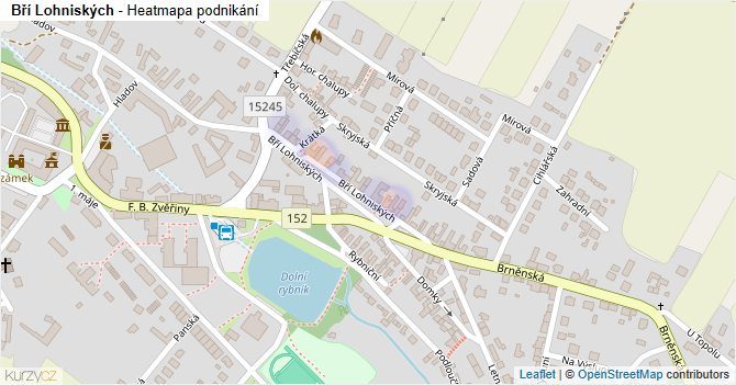 Bří Lohniských - mapa podnikání