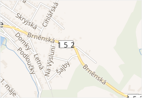 Brněnská v obci Hrotovice - mapa ulice