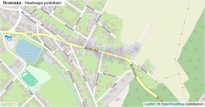 Brněnská - mapa podnikání