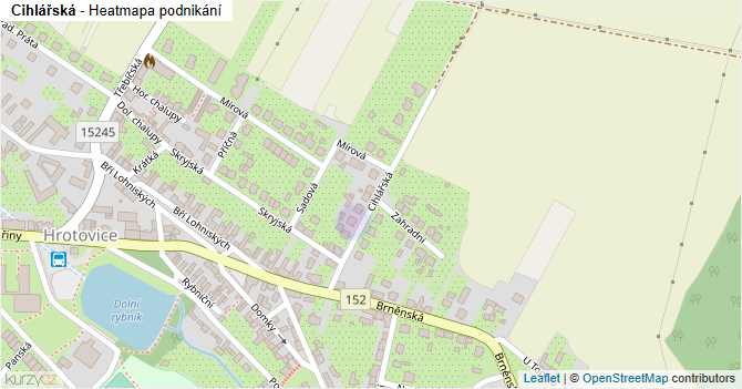 Cihlářská - mapa podnikání